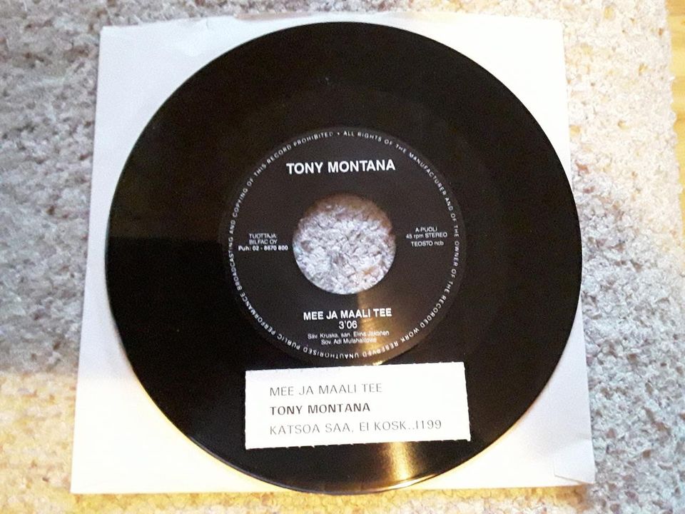 Tony Montana 7" Mee ja tee maali