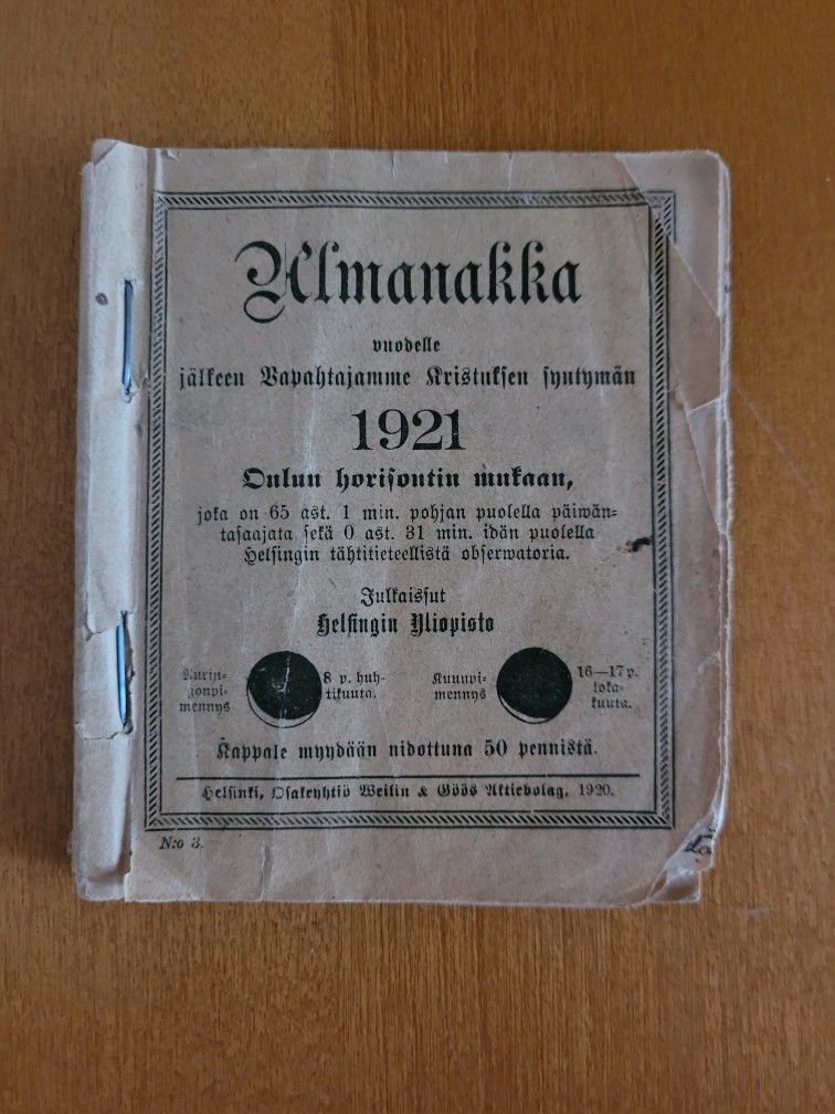 Vuoden 1921 almanakka