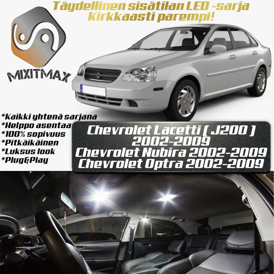 Chevrolet Lacetti / Nubira Sisätilan LED -sarja x9