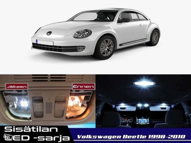 VW Beetle Sisätilan LED -muutossarja ; 11 -osaa