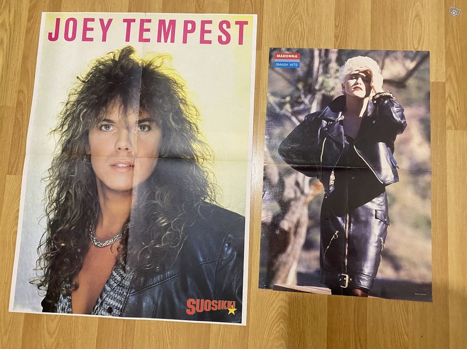 Joey Tempest Europe ja Madonna julisteet