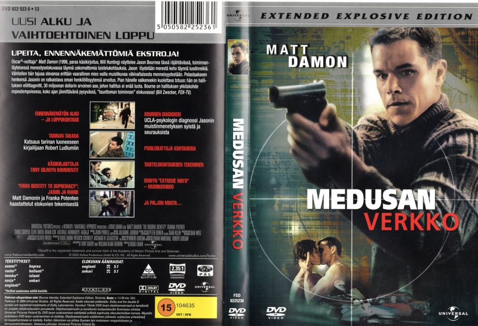 DVD Bourne elokuvat