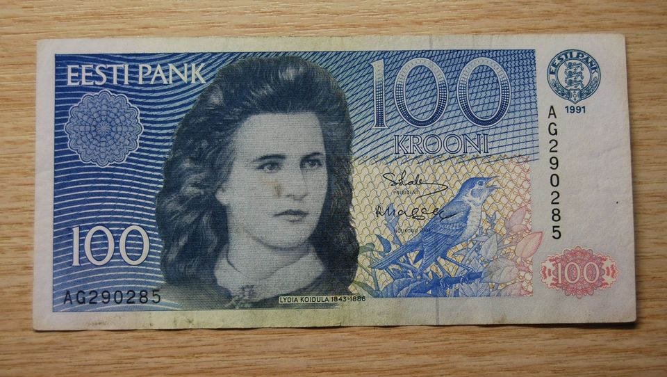 100 Krooni 1991 Viro, Estonia