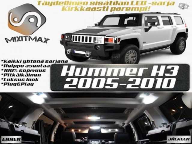 Hummer H3 Sisätilan LED -muutossarja ; 8 -osainen