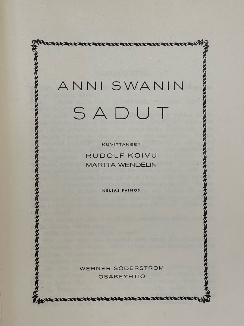 Anni Swanin sadut (1951 neljäs painos)