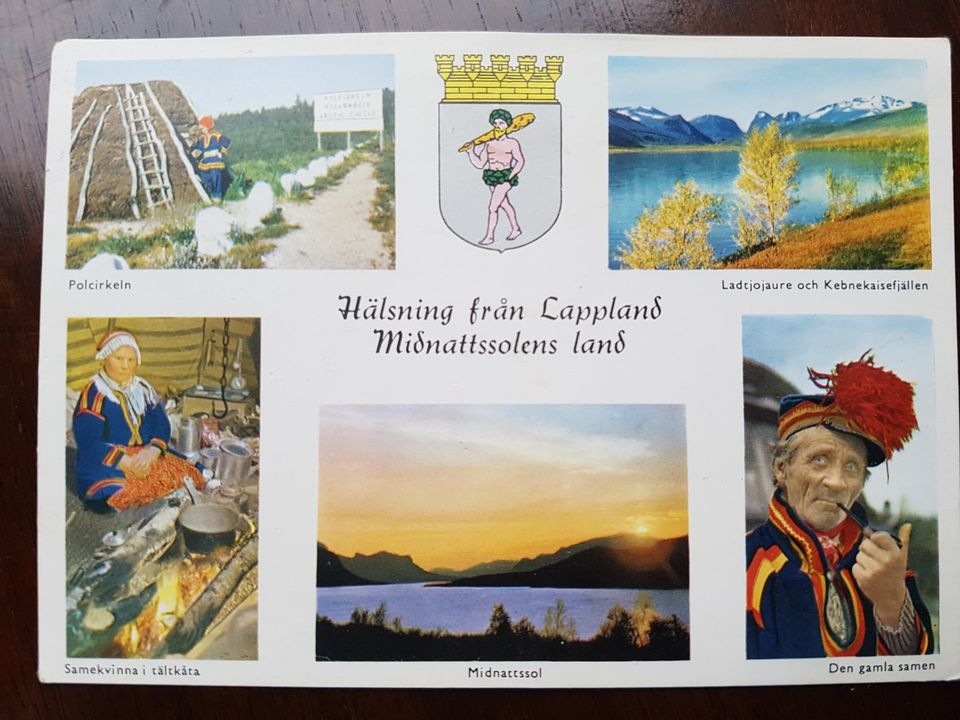 Lappi/Ruotsi vintage postikortti