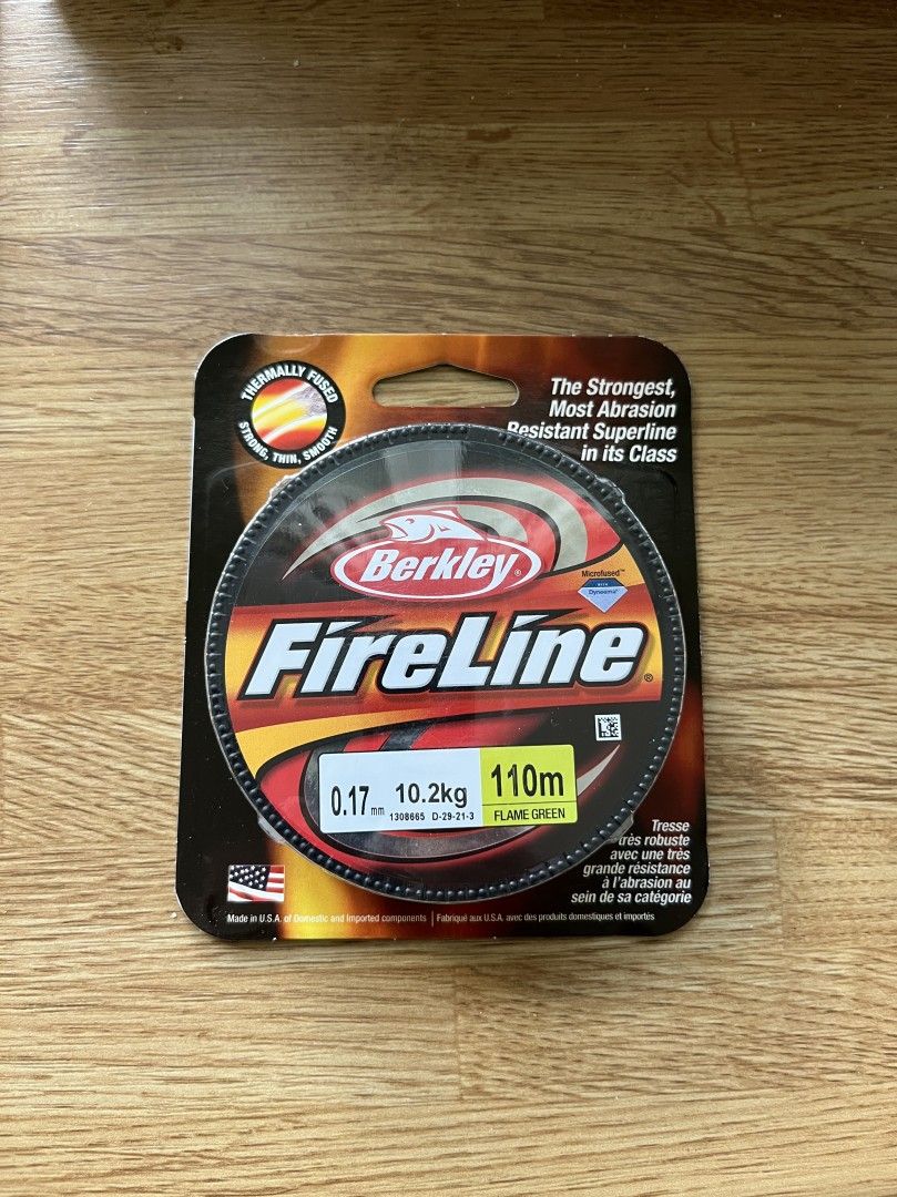 M: Fireline 0,17mm 10,2kg 110M SIIMA Flame Green