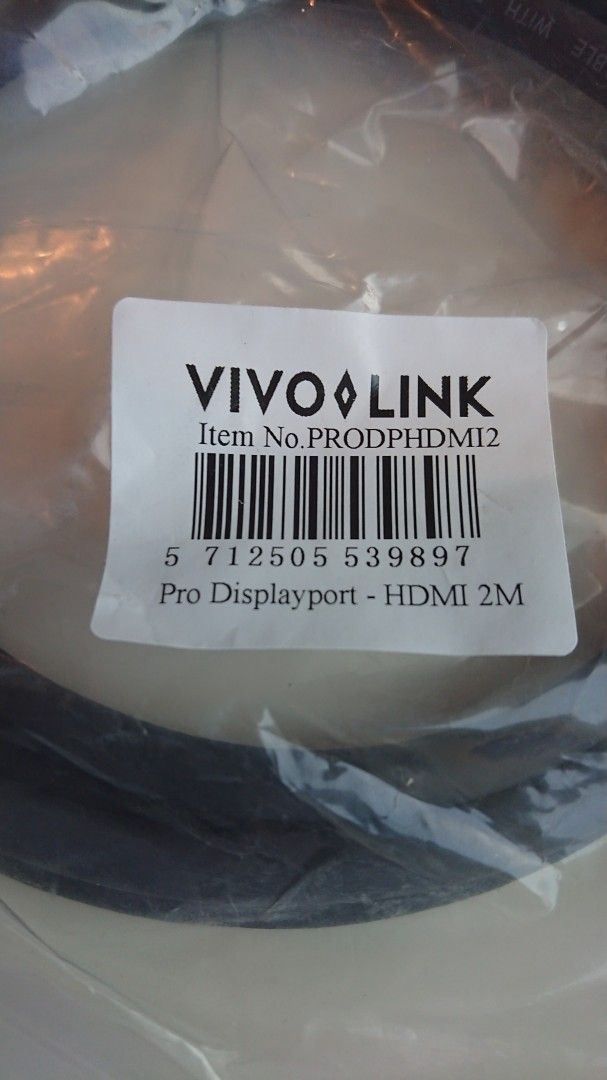 Vivo Link Displayport/ HDMI kaapeli 2 m