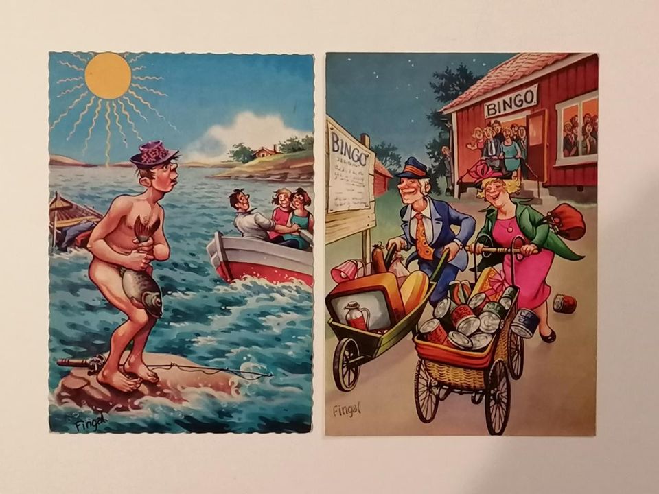 Hauskoja vintage postikortteja