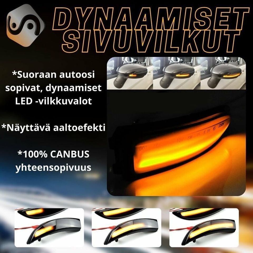 B-Max / Fiesta Dynaamiset Aalto Sivuvilkut;2 Väriä