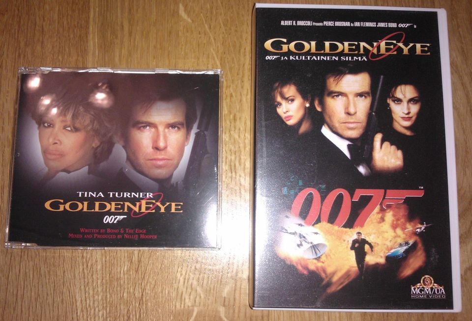 Goldeneye VHS elokuva ja Tina Turner: Goldeneye CD