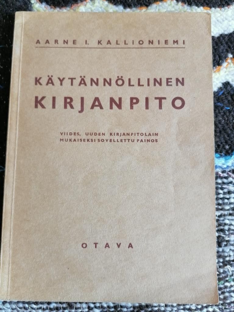 Käytännöllinen kirjanpito, A.I. Kallioniemi