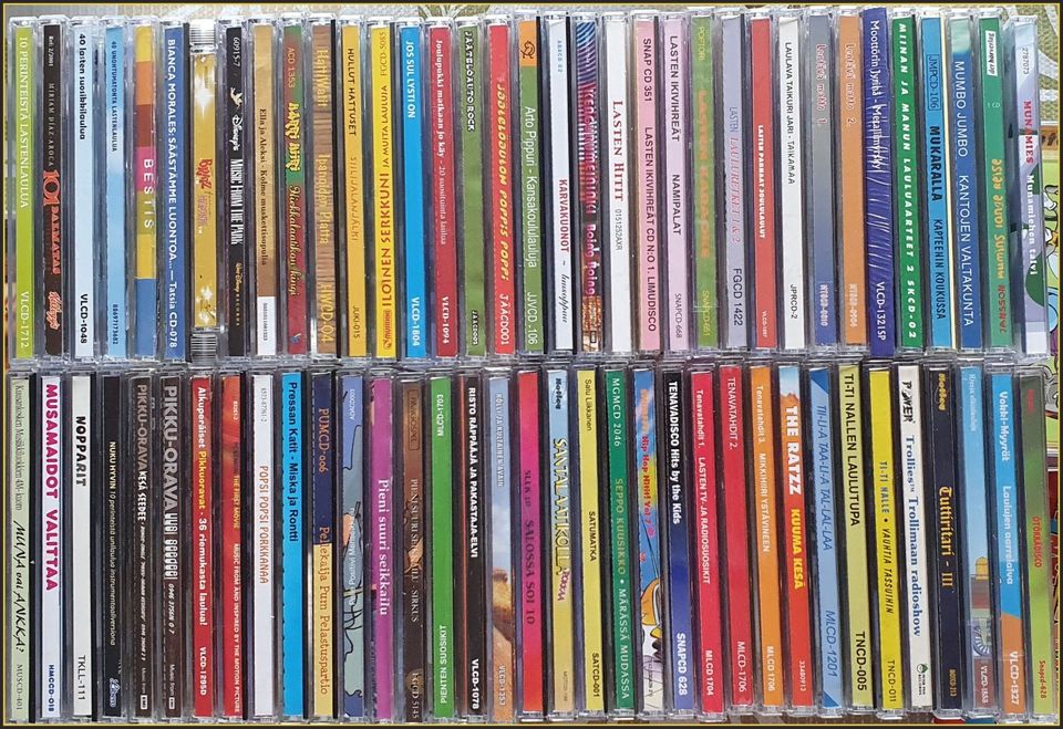 Yli 50 erilaista LASTENLAULU cd:eitä n. 2-3e/kpl