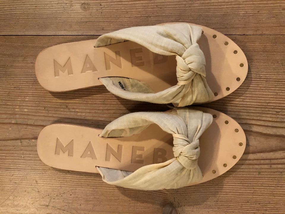 Manebi Linen Knot Ibiza Sandals