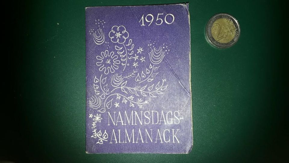 Namnsdags almanack 1950, w&g Helsingfors