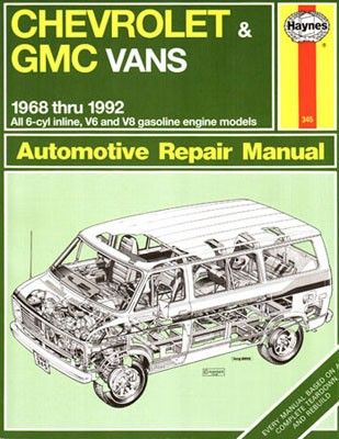 Chevy Vans 1968-92 korj,opas 1997 Owners Manual ym