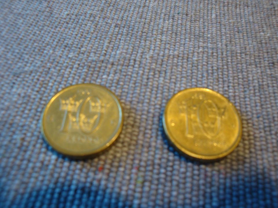 Ruotsin 10 kruunun kolikot