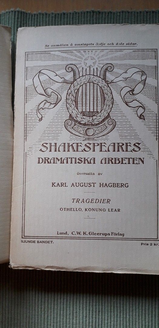 Shakespeares Dramatiska Arbeten