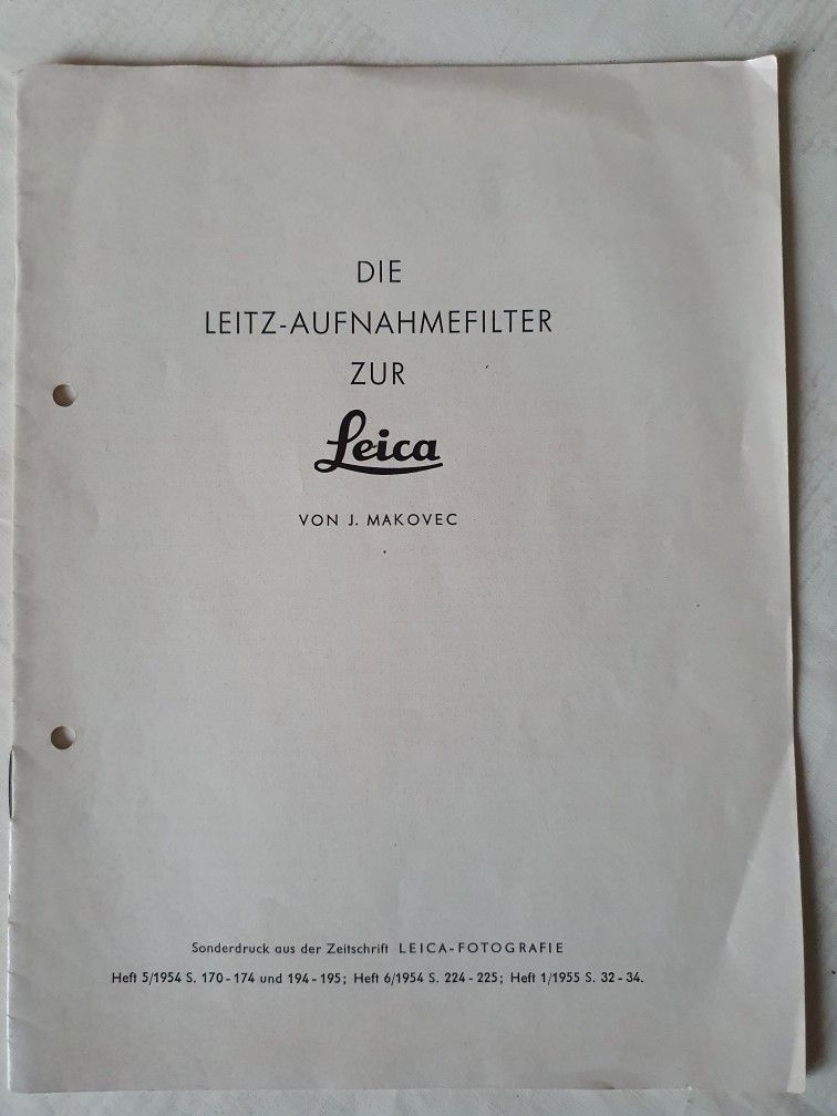 Leica-suodattimien opasvihkonen