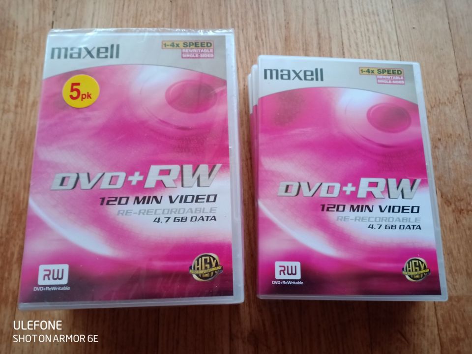 DVD+RW levyt 8 kpl