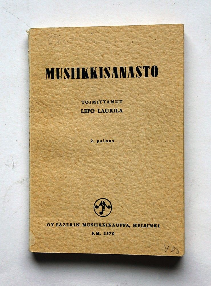 Musiikkisanasto (1949)