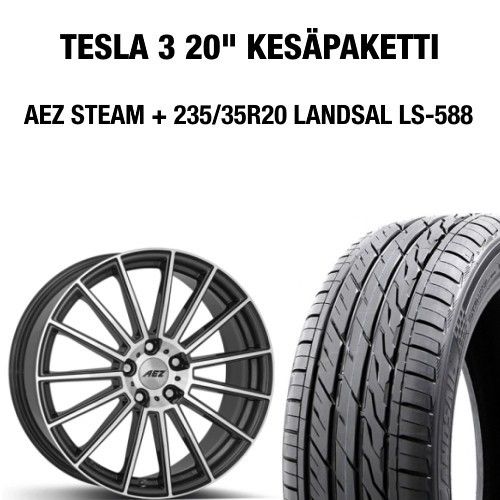 Aez Steam + 235/35R20 kesärenkaat TESLA 3