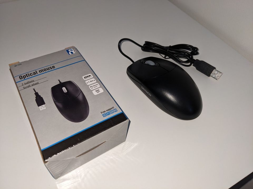 Deltaco MS-705S -hiiri, musta, USB