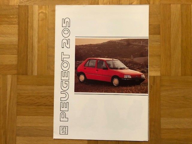 Esite Peugeot 205 vuodelta 1991