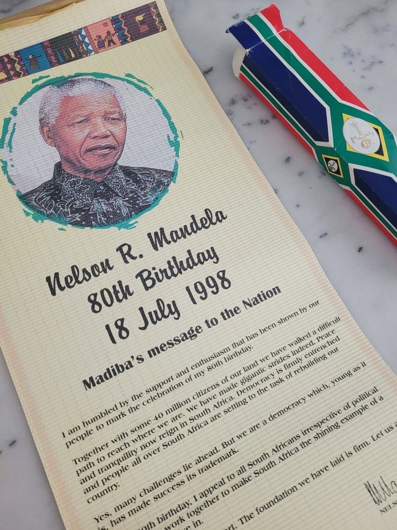 Nelson Mandela 80th birthday memorabilia