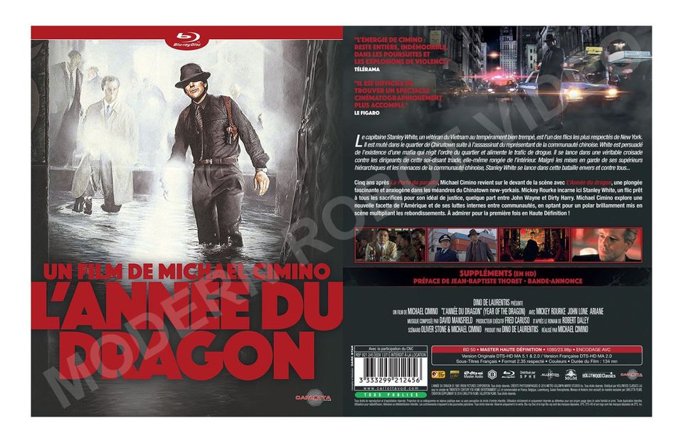 Year Of The Dragon Blu-ray (1985) NEW * FREE SHIPPING