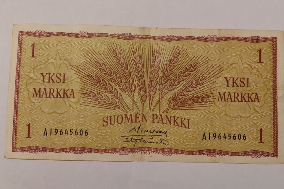 1 markka 1963 seteli kuntoluokitus 4-6