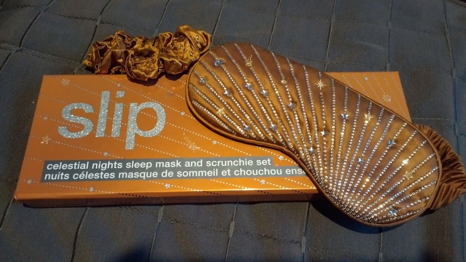 Slip 100% silk sleep mask + scrunchie set