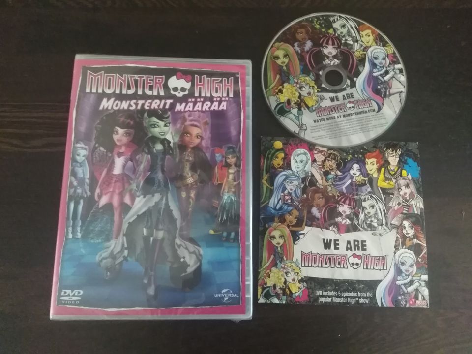 Uusi Monster High dvd ja bonus dvd, Imatra/posti