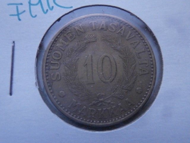 Vanha Suomen kolikko 4. Suomen markka, 10 mk,1932