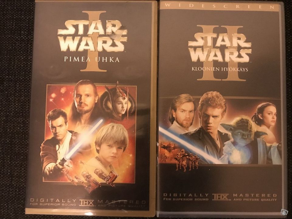 Star Wars VHS elokuvia
