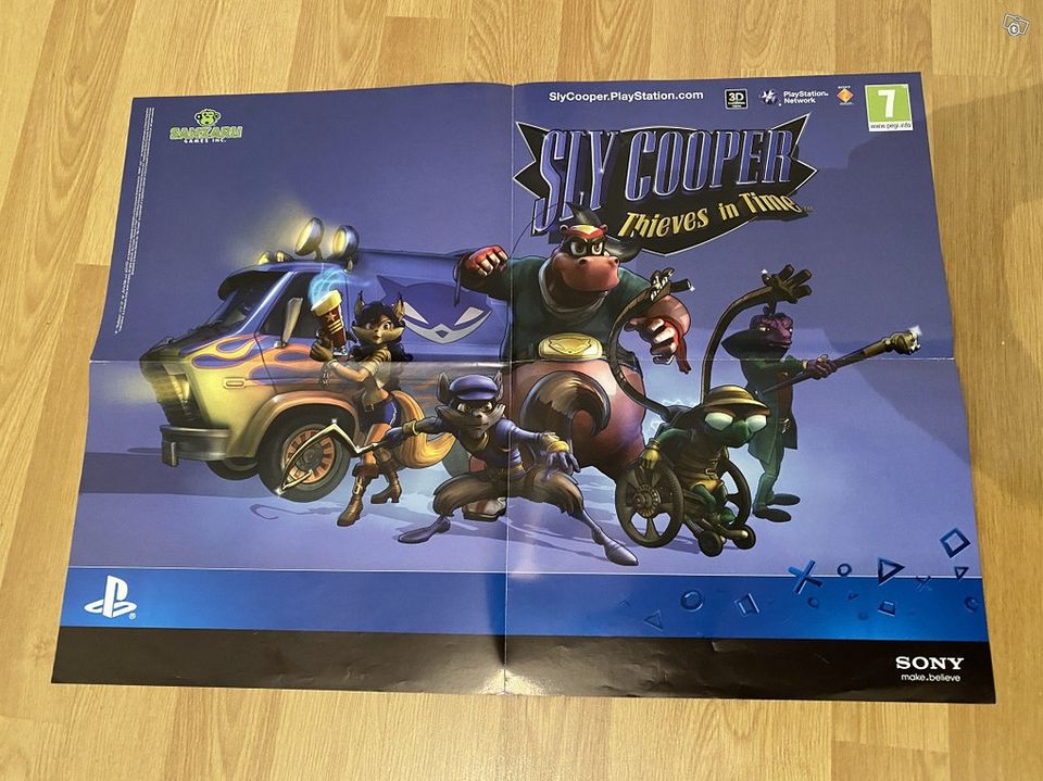 Sony Playstation SlyCooper Thieves in Time juliste