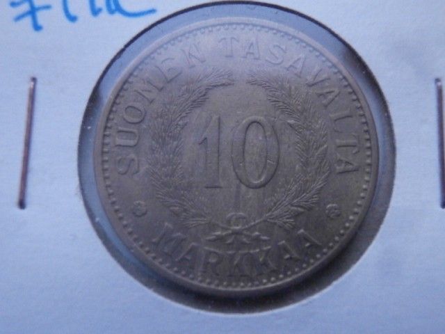 Vanha Suomen kolikko 5. Suomen markka, 10 mk,1937