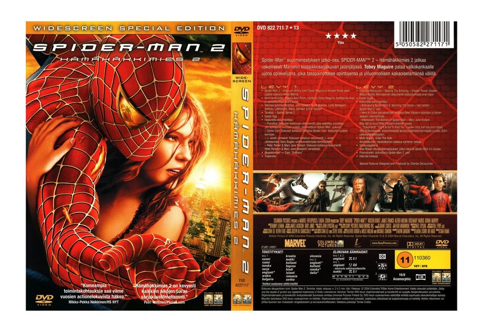 Spider-Man 2 - Hämähäkkimies 2 2DVD (2004) - Ilmainen Toimitus