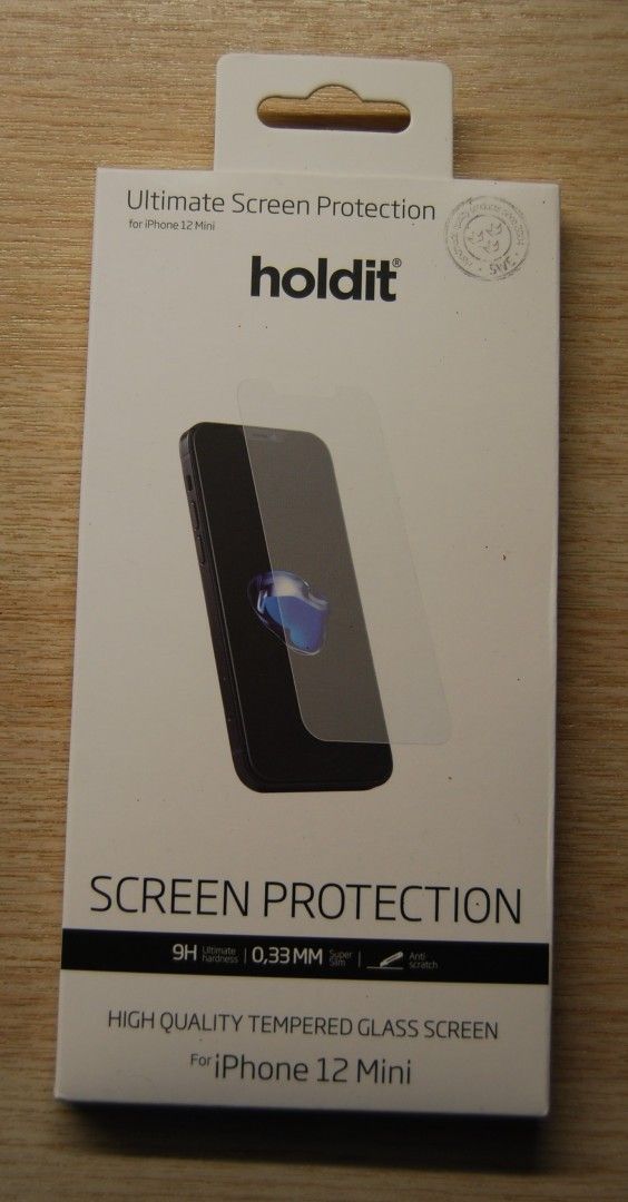 Näytönsuoja iPhone 12 mini, Tempered Glass