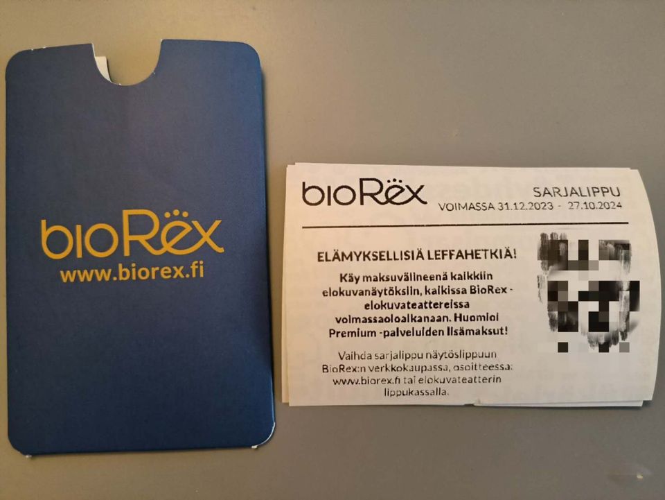 Spare BioRex Movie tickets in Helsinki