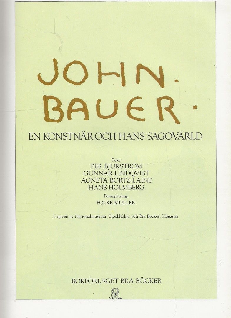 John Bauer - En konstnär och hans sagovärld, 1982