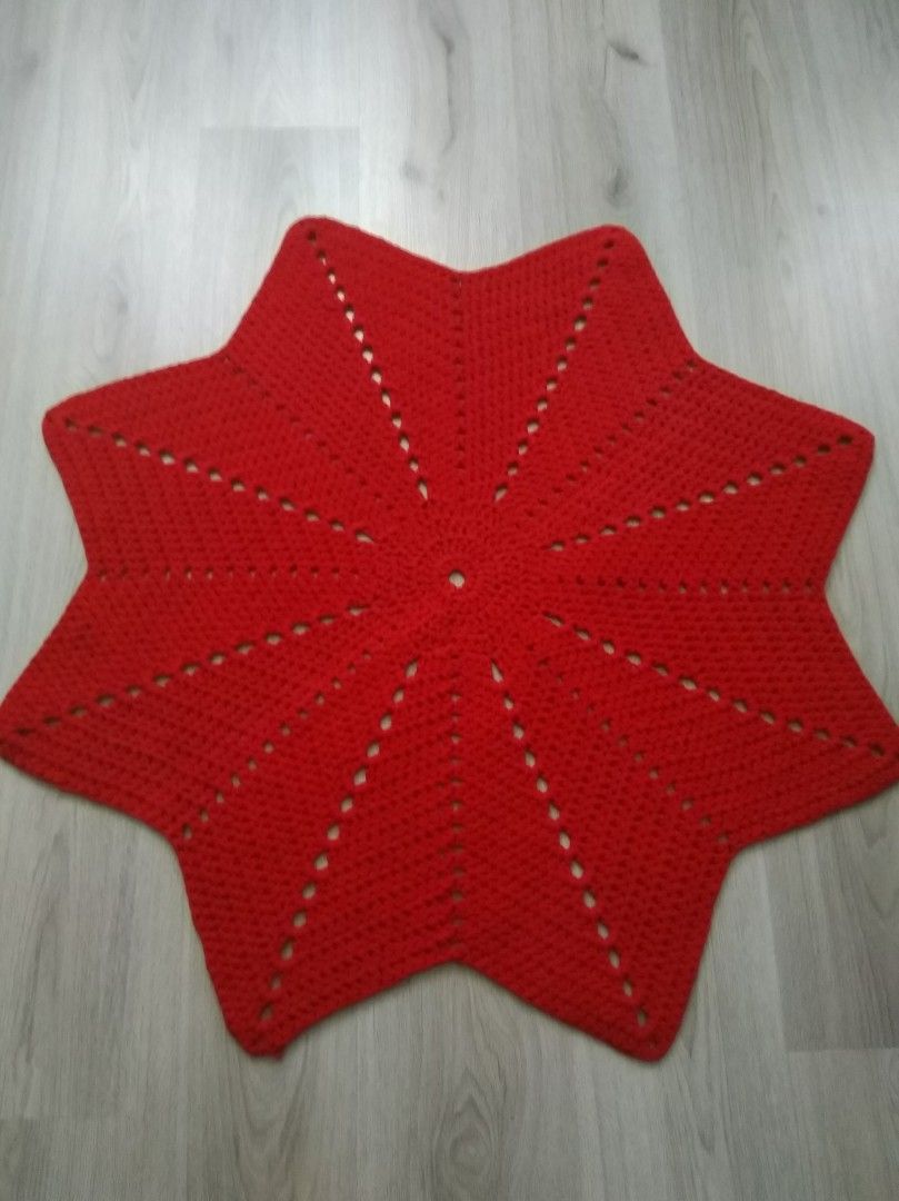 Punainen tähti puuvilla matto