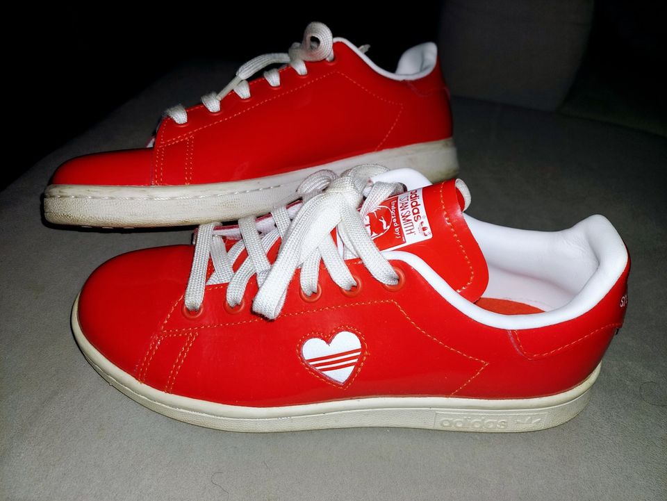 Punaiset stan-smith kengät, 37,5/38, Adidas