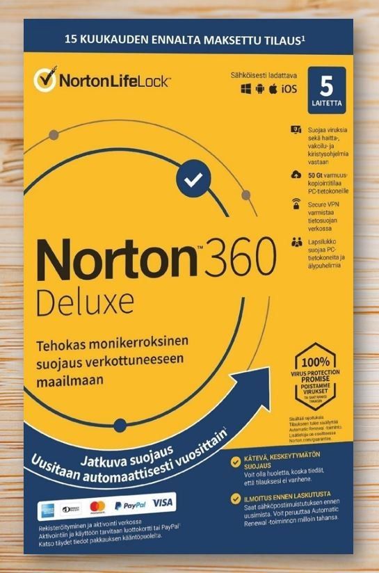Norton 360 Deluxe 15 kk / 5 laitetta