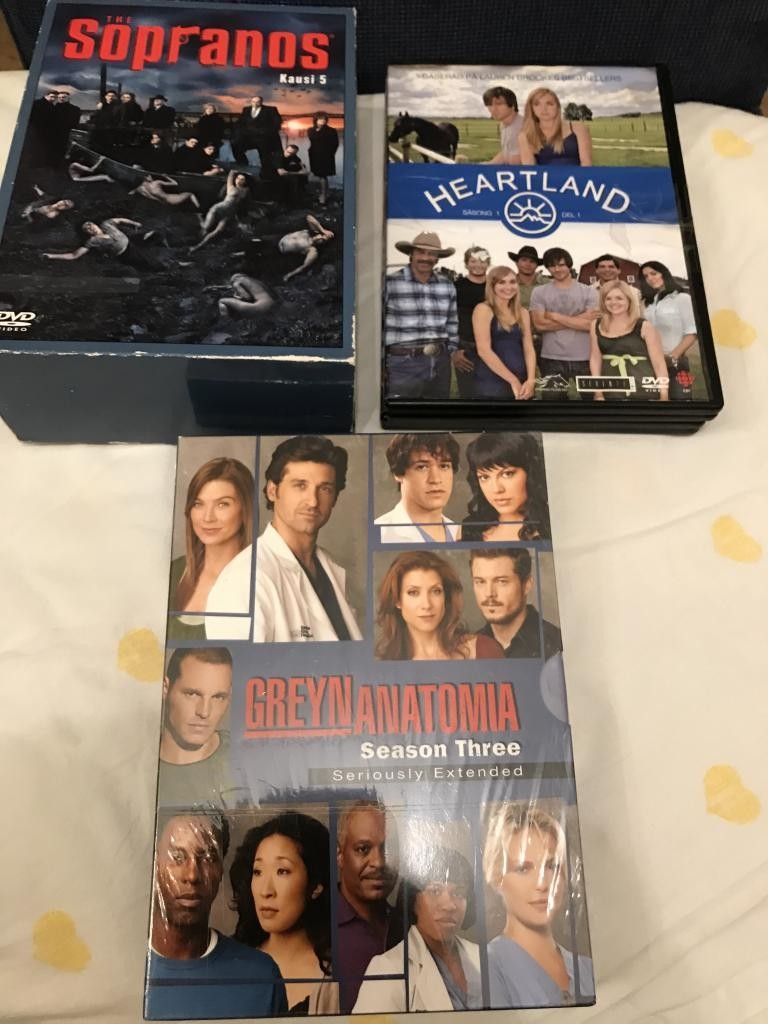 Greyn Anatomia, Sopranos, ym. DVD:tä