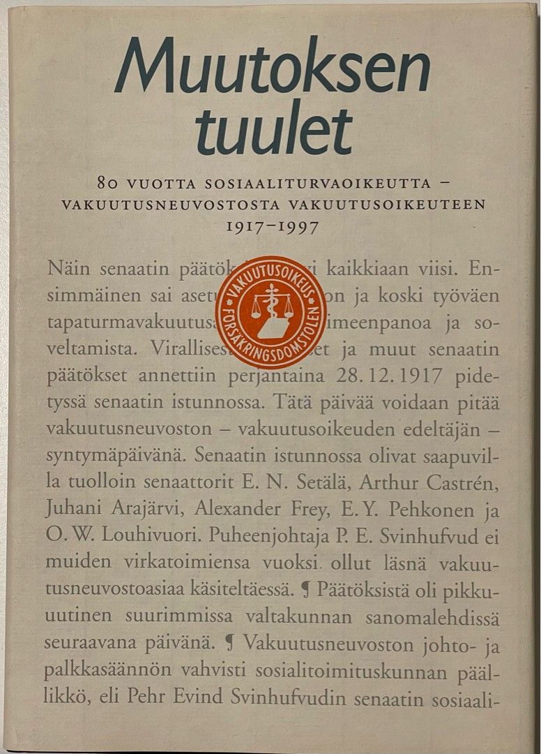 Muutoksen tuulet: 80 vuotta sosiaaliturvaoikeutta