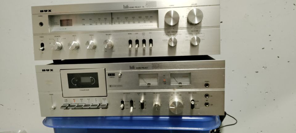 Dux Hifi sound project vahvistin ja radio kasetti
