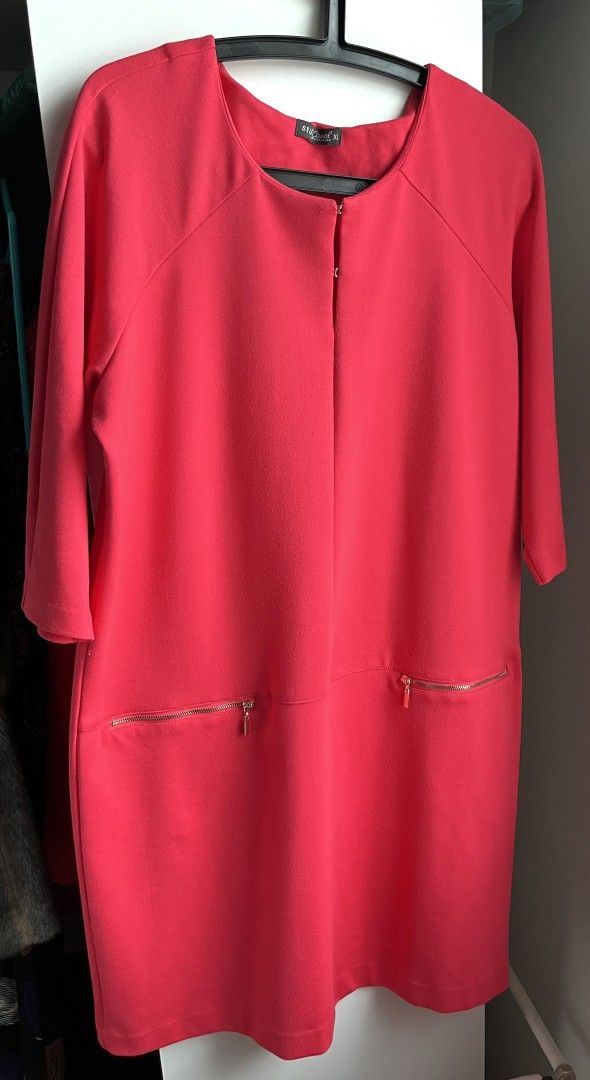 Mekko vaaleanpunainen viskoosi/polyesteri L- LX