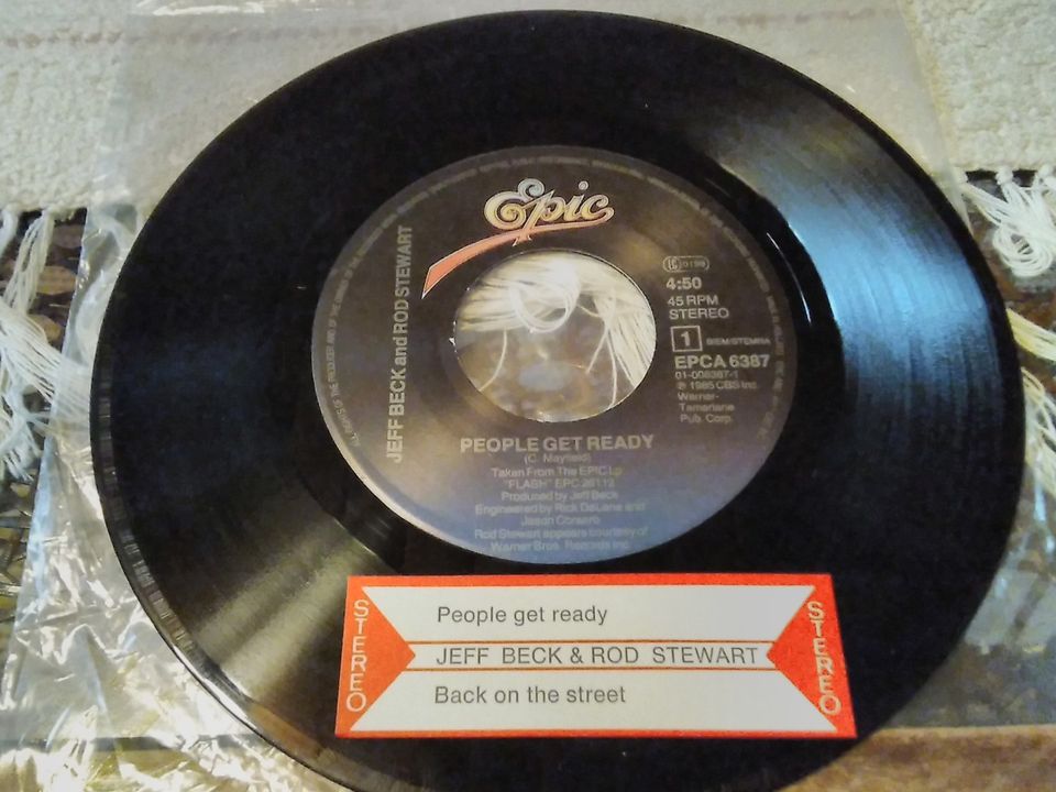 Jeff Beck and Rod Stewart 7" People get ready