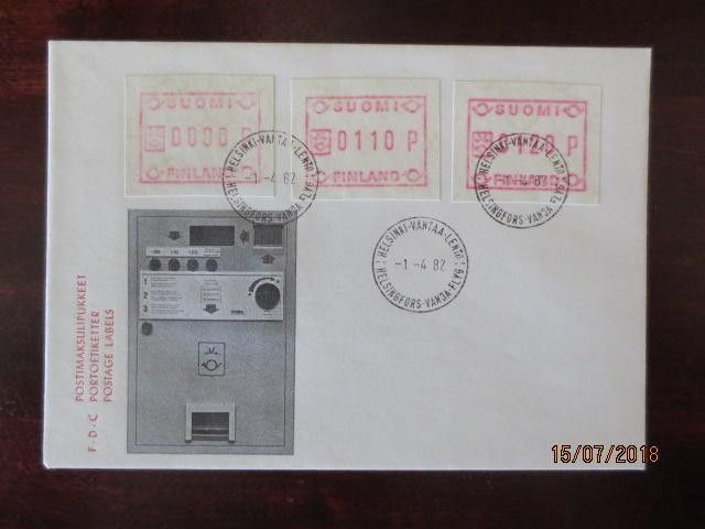 Fdc postimaksulipukkeet 1982